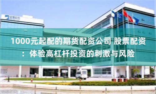 1000元起配的期货配资公司 股票配资：体验高杠杆投资的刺激与风险